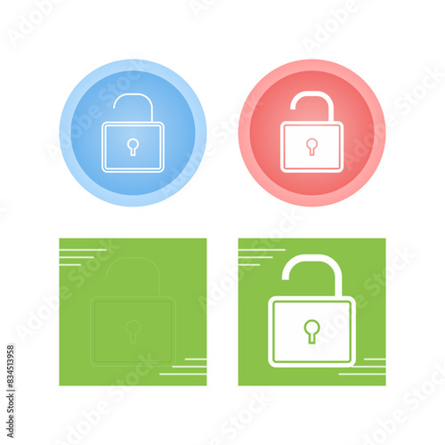 Open Lock Vector Icon Vector Icon