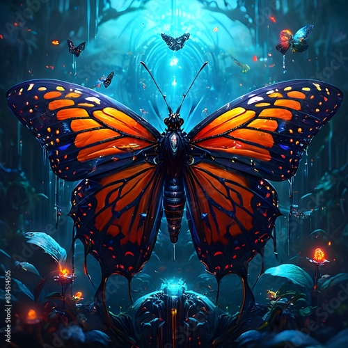 sci-fi  monarch butterfly art photo