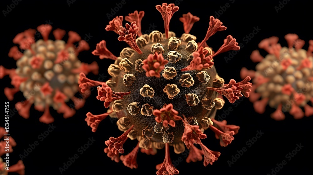 Virus. Abstract 3d virus microbe isolated on blue background. Allergy bacteria, medical healthcare, microbiology concept. Virus. Abstract 3d virus microbe isolated on blue background. Allergy bacteria, medical healthcare, microbiology concept.