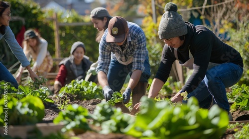  Community garden project funded by a green business