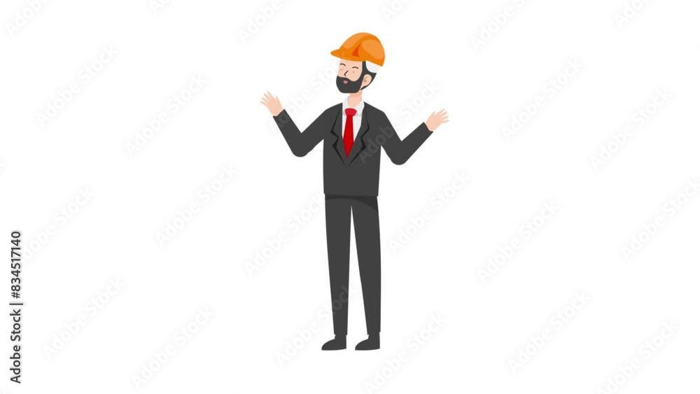 Engineer with open arms Engineer with open arms