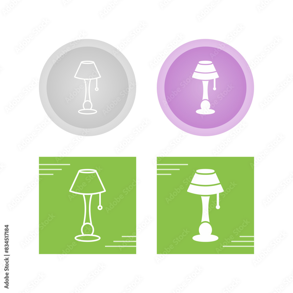 Lamp with stand Vector Icon Lamp with stand Vector Icon