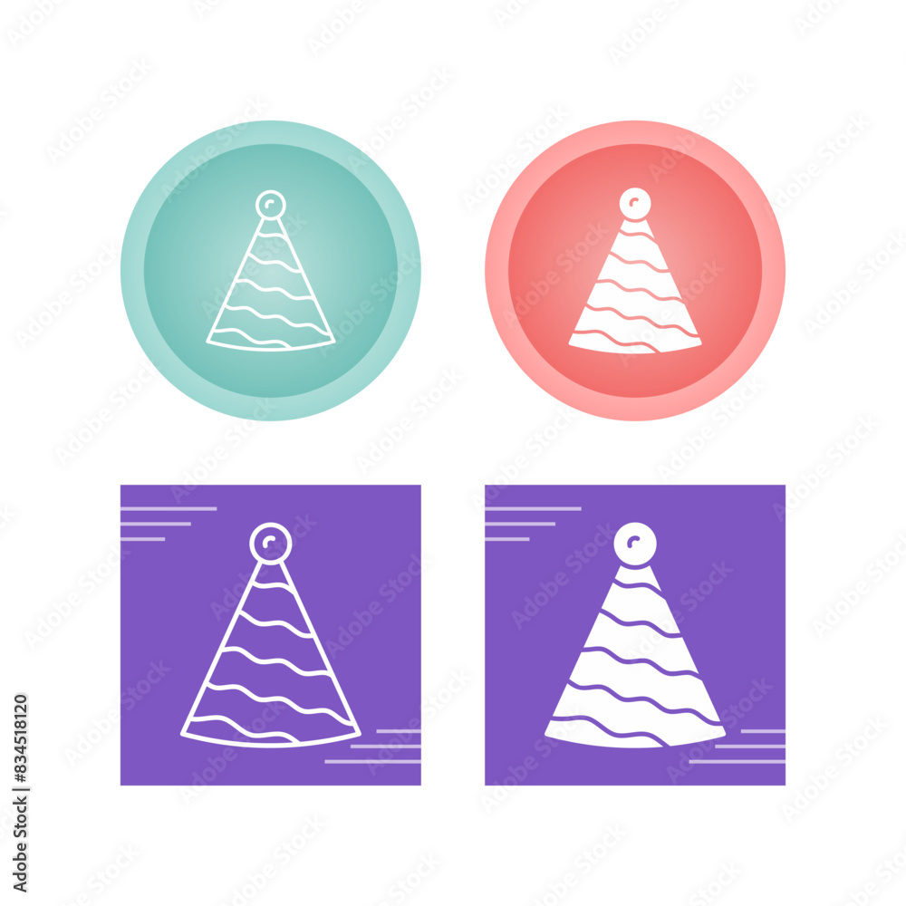 Party Hat Vector Icon Party Hat Vector Icon