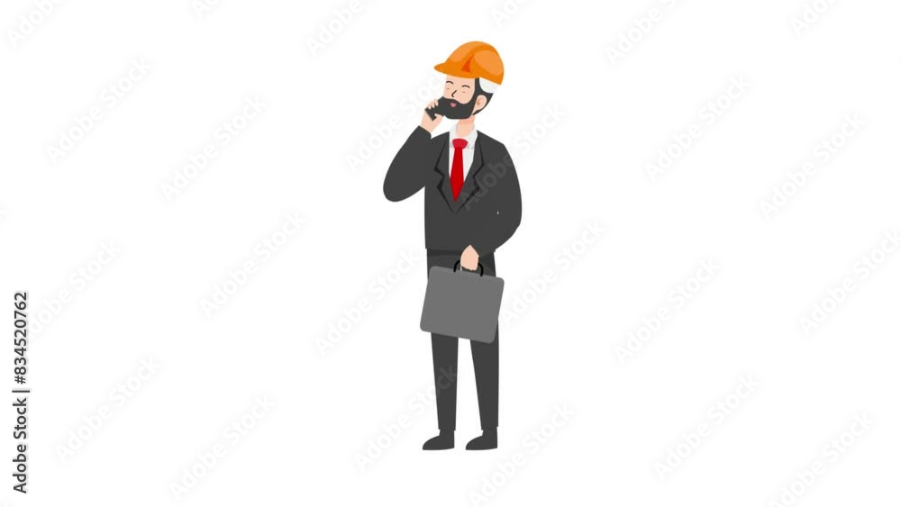Engineer talking on phone Engineer talking on phone