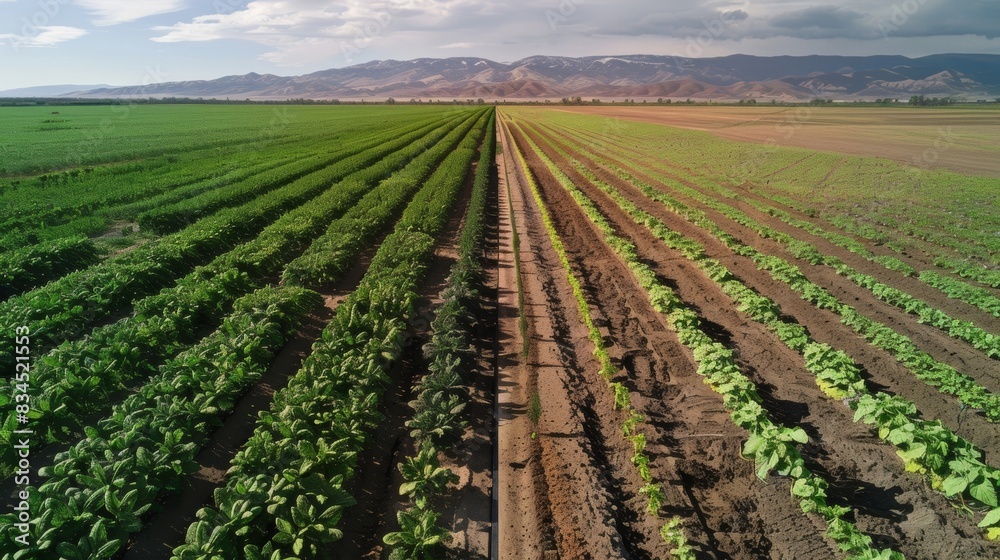 A before and after comparison of a field highlighting the effectiveness of precision drone seeding in achieving optimal plant growth. A before and after comparison of a field highlighting the effectiveness of precision drone seeding in achieving optimal plant growth.