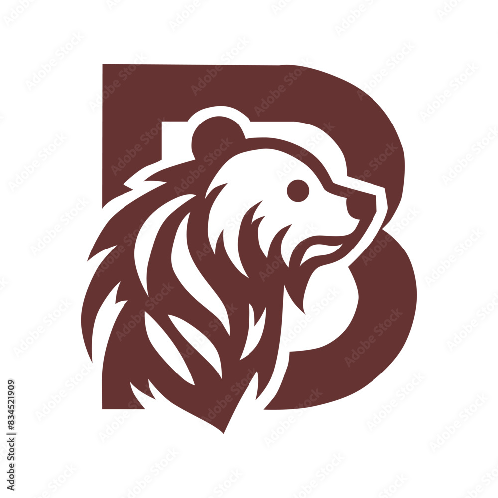 Bear's head with a big fringe on it.