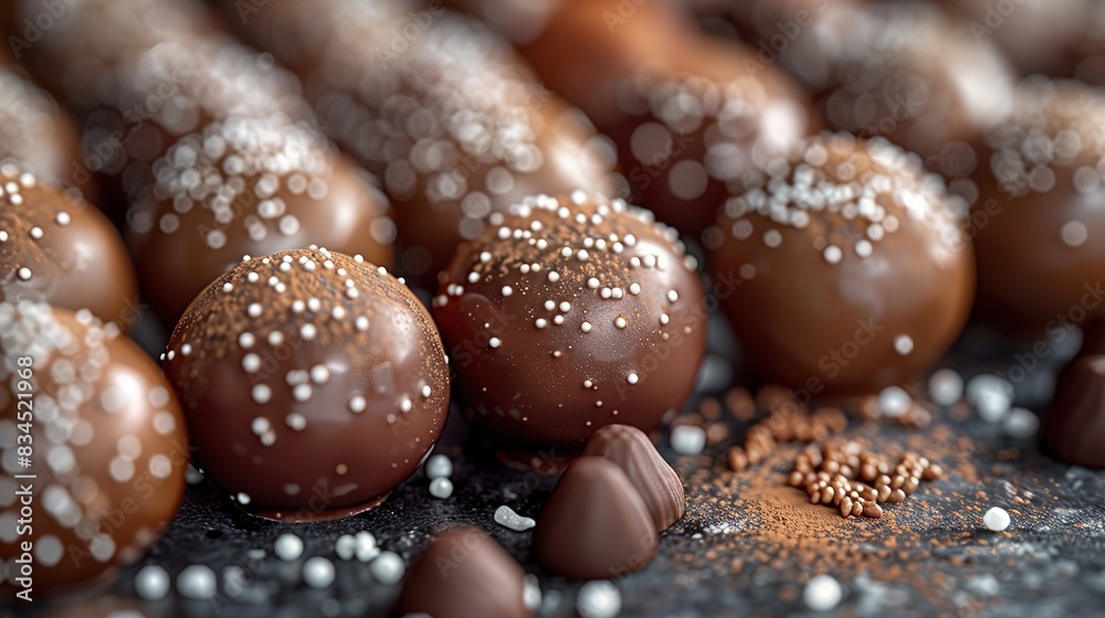 chocolate truffles on a plate chocolate truffles on a plate
