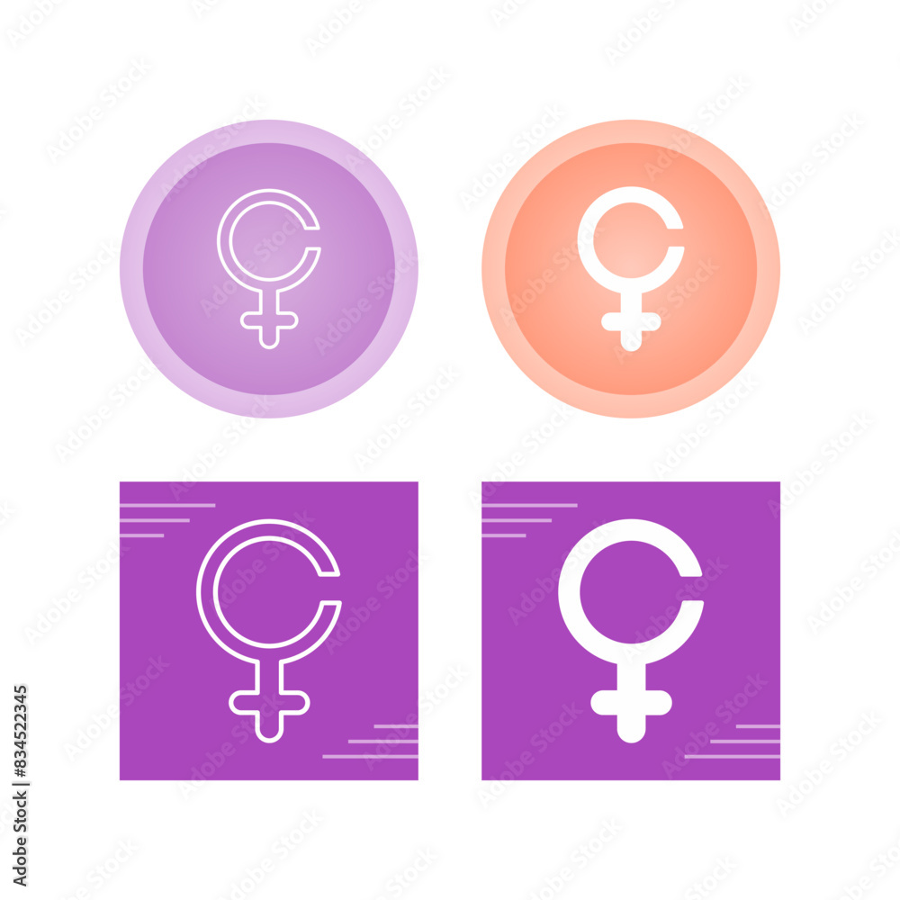 Female Sign Vector Icon Female Sign Vector Icon