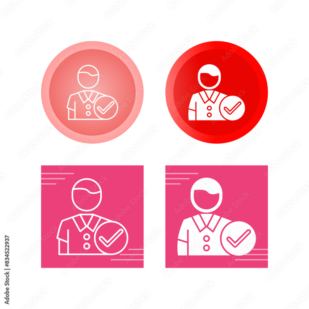 Man Accept Vector Icon
