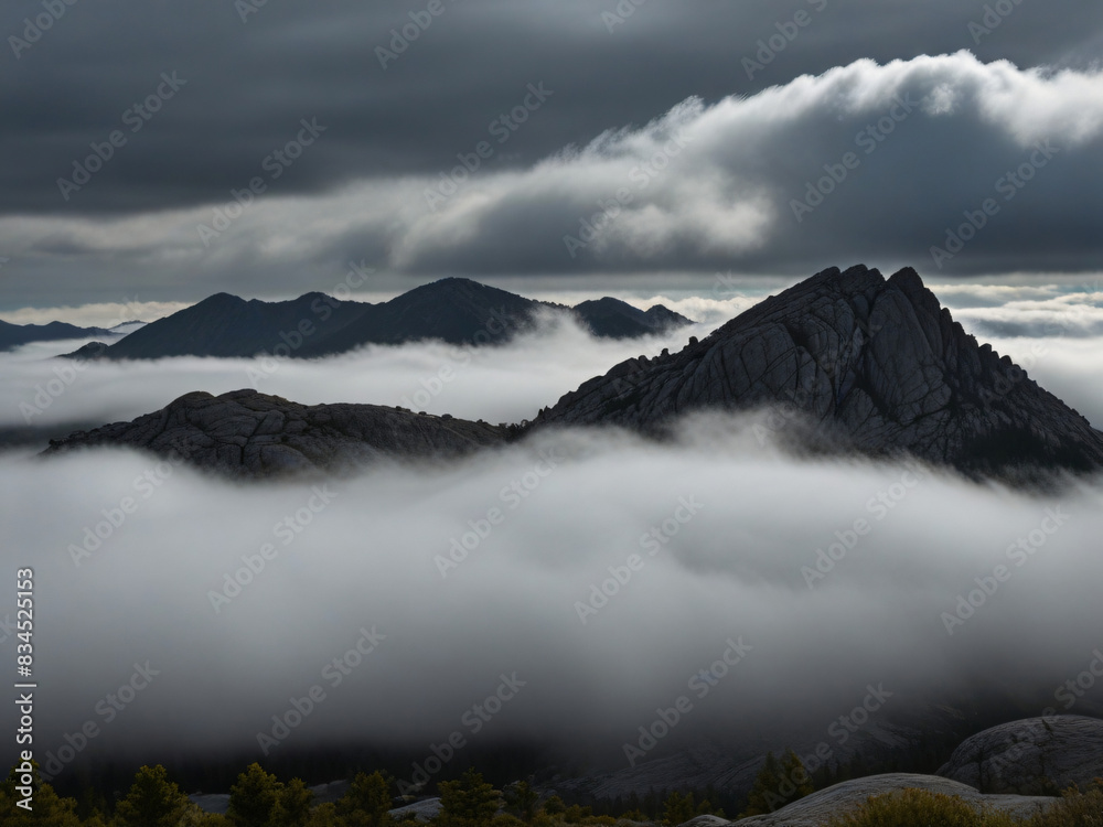 fog over the mountains