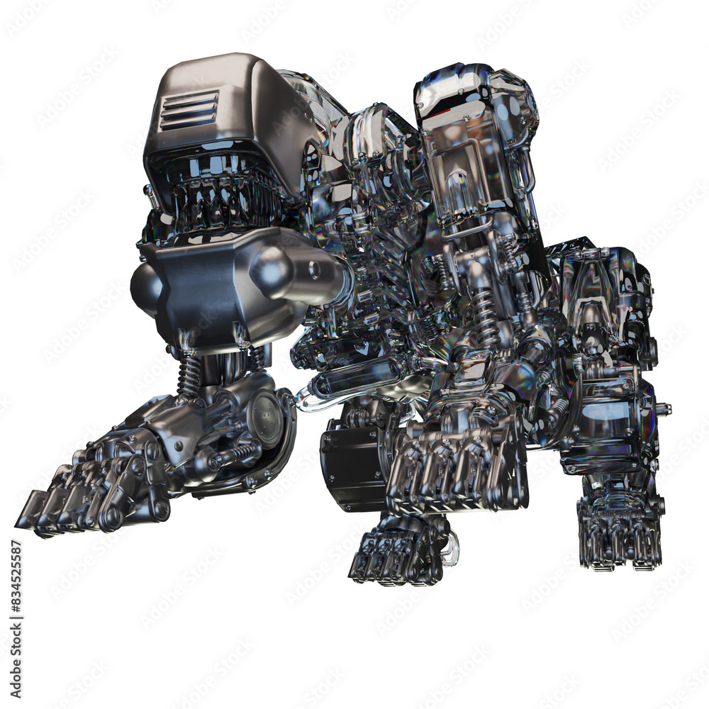 Fototapeta premium 3d rendering robot cyberpunk
