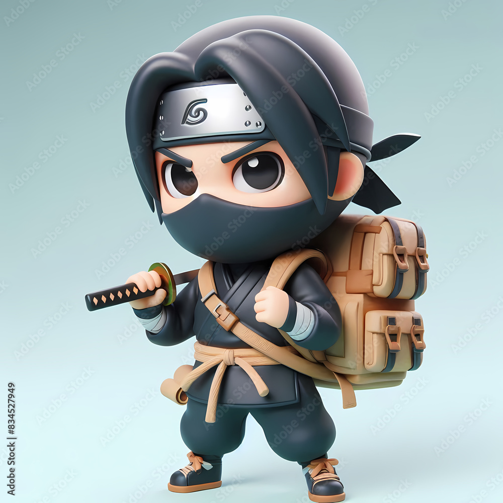 Obraz premium 3d ninja with sword