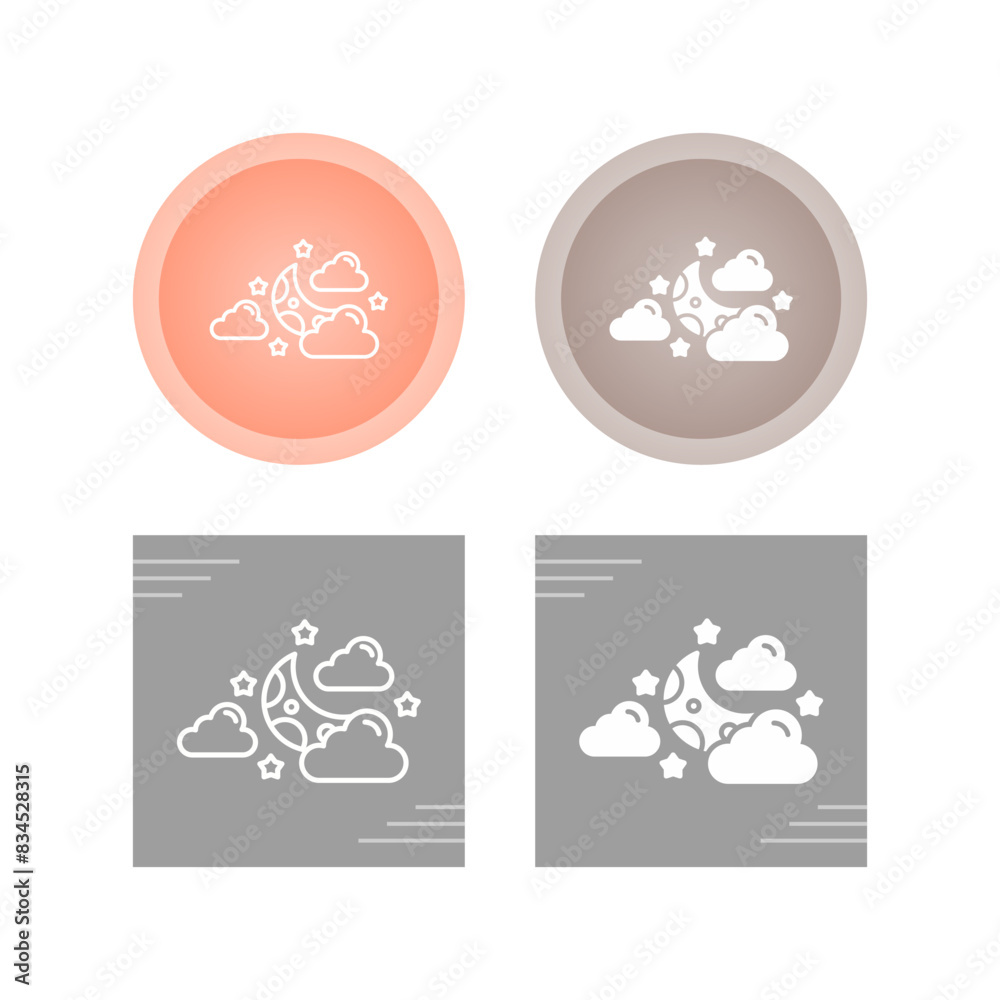 Starry Night Vector Icon Starry Night Vector Icon