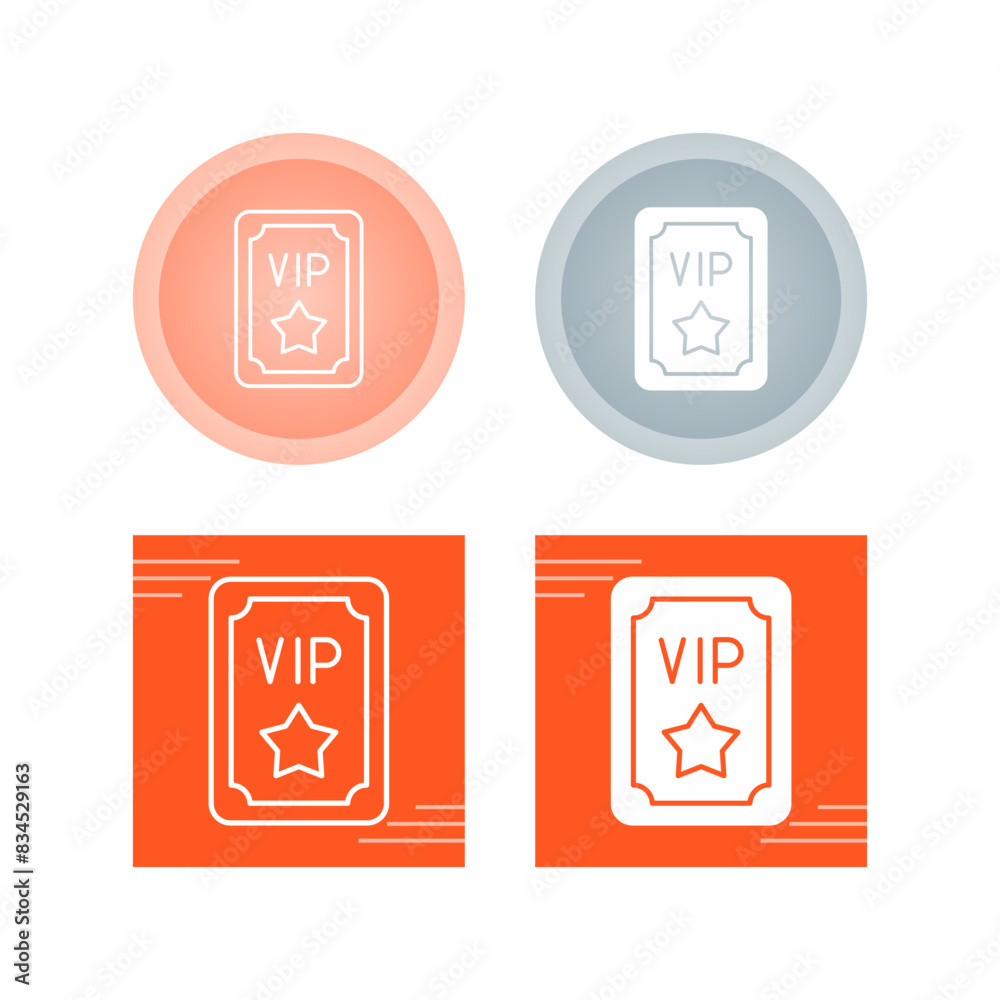 Vip Pass Vector Icon Vip Pass Vector Icon