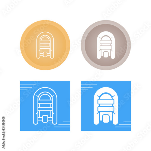 Inflatable Boat Vector Icon