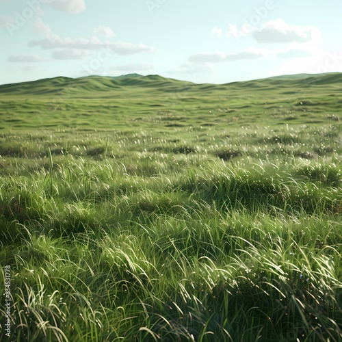 green field and blue sky By Generated AI