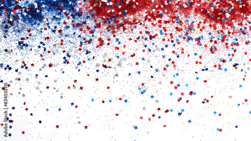 Red, White, and Blue Confetti Explosion