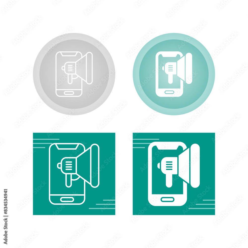 Mobile Marketing Vector Icon Mobile Marketing Vector Icon