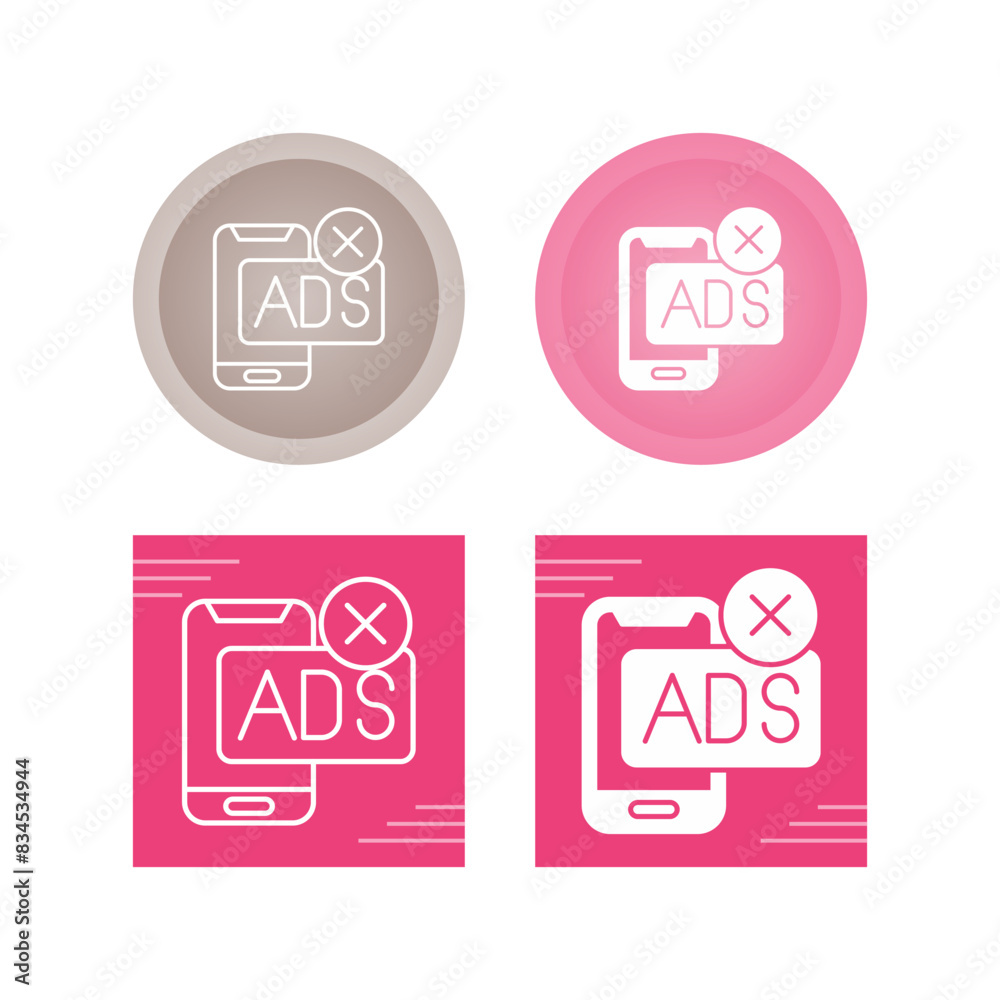 AD Block Vector Icon AD Block Vector Icon