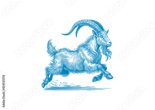 goat vector, transparent background.