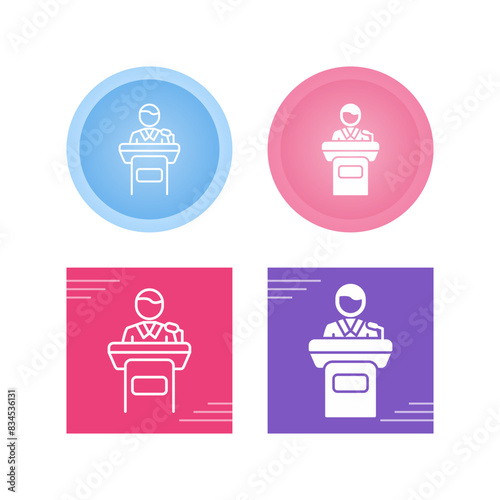 Tribune Vector Icon