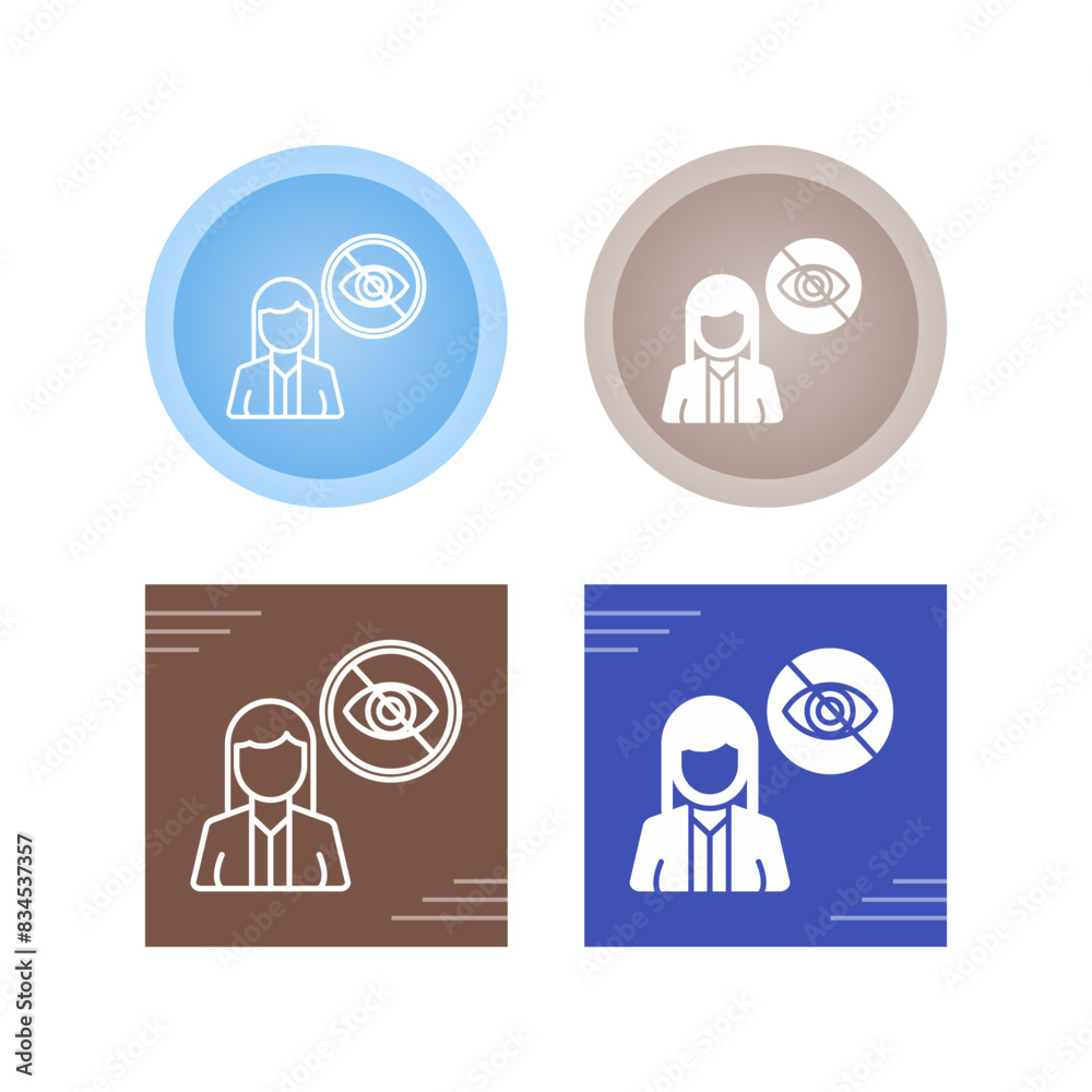 Blind Vector Icon Blind Vector Icon