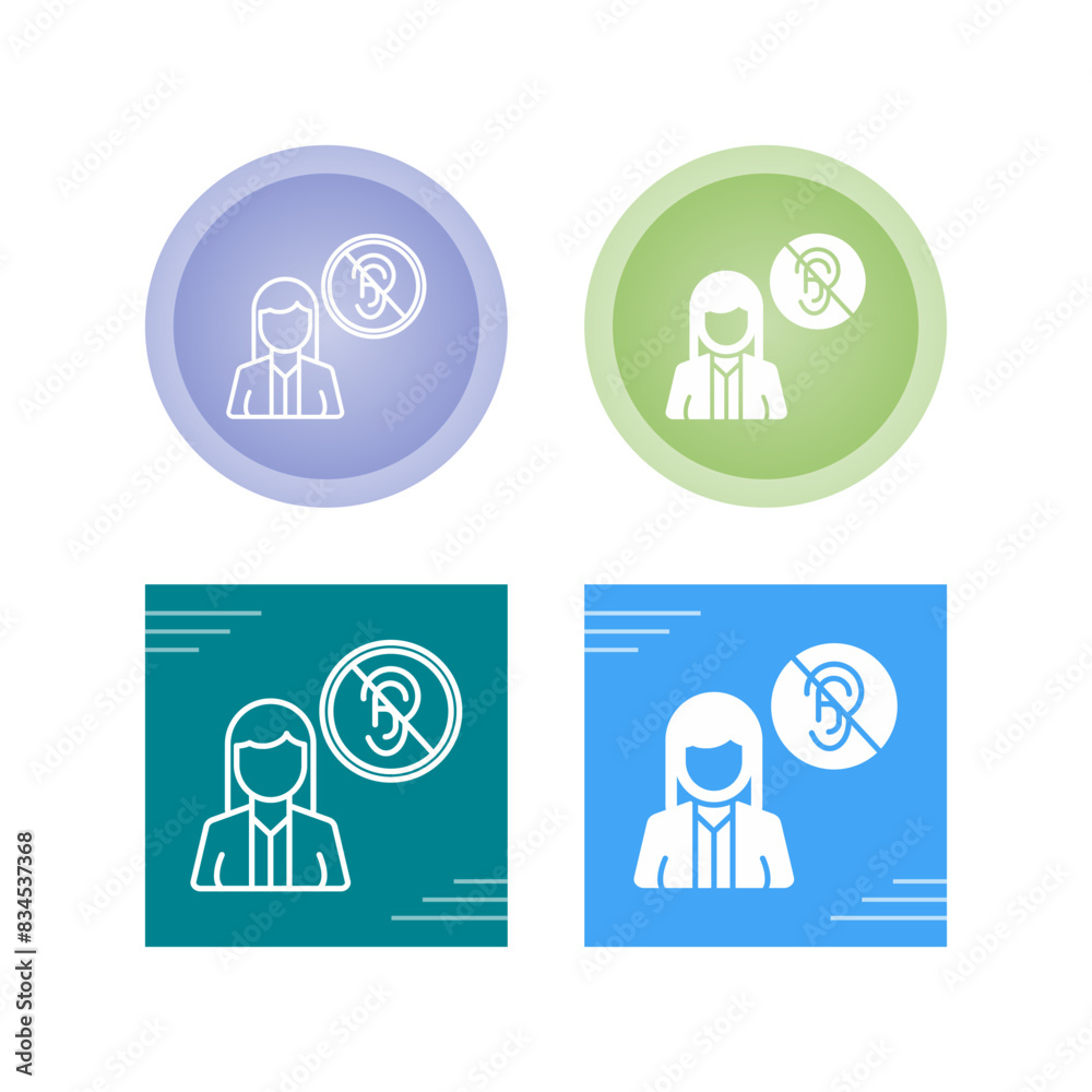 Deaf Vector Icon Deaf Vector Icon