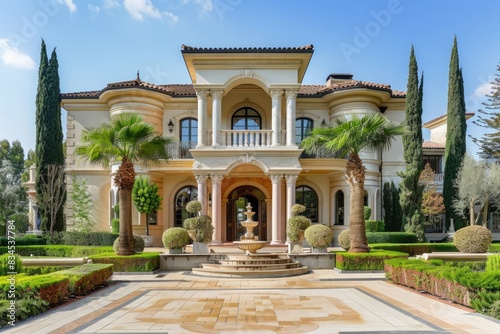 Wallpaper Mural Luxurious mansion exterior with elegant architecture and landscaping Torontodigital.ca