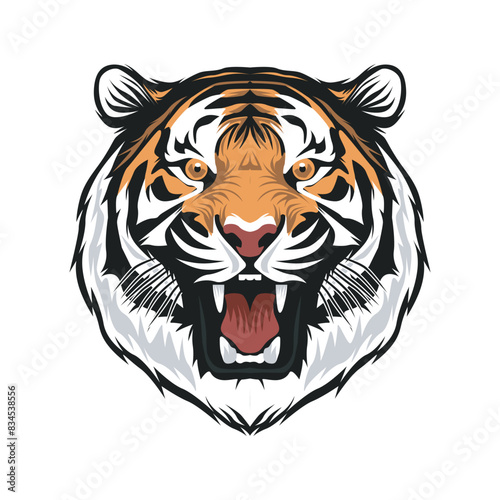 Tiger Face Vector  Tiger Head Illustration Mascot Design