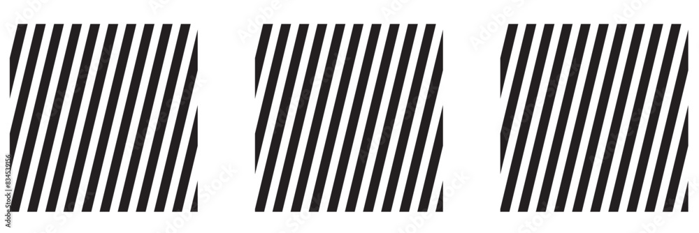 Slash line border. Diagonal parallel lines divider strip. Tilt strip geometric abstract border. Slash divider. Vector illustration isolated on white background. Slash line border. Diagonal parallel lines divider strip. Tilt strip geometric abstract border. Slash divider. Vector illustration isolated on white background.