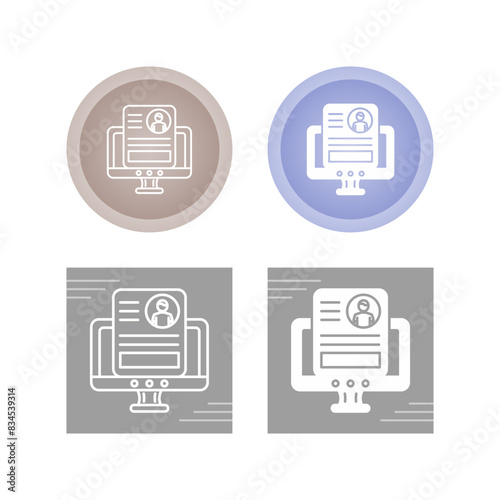 Online Resume Vector Icon