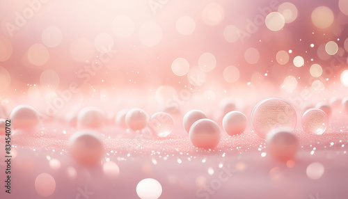 ピンク色の泡がある背景画像