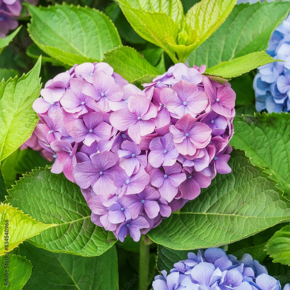 ハートの形の紫陽花