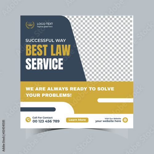 Law firm social media post banner template