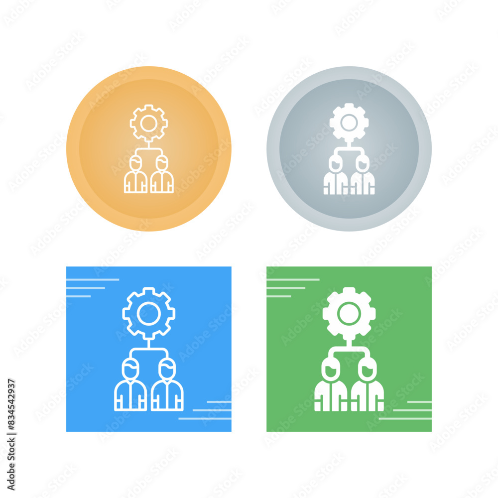 Team Management Vector Icon Team Management Vector Icon
