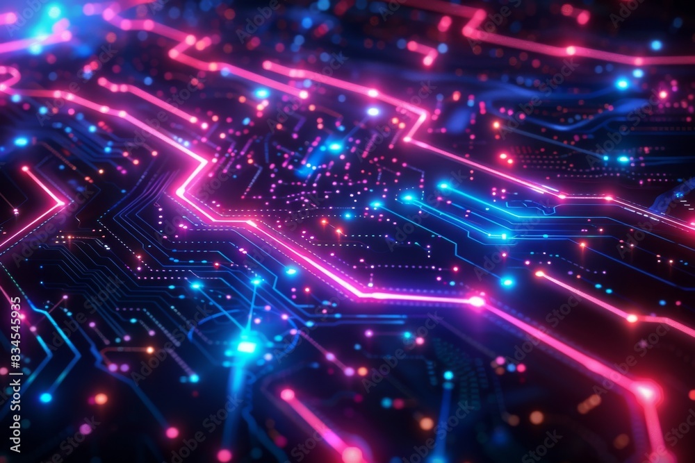 Cyber Security Data Transfer illustration created with Generative AI Cyber Security Data Transfer illustration created with Generative AI
