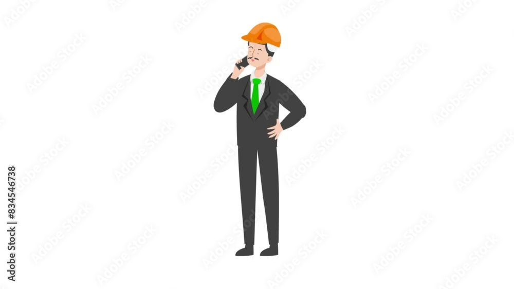 Engineer talking on phone Engineer talking on phone