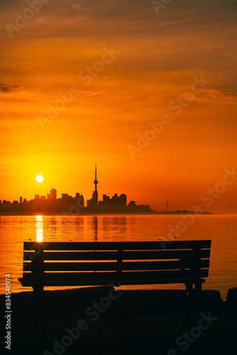 Canvas Print Toronto city view from Riverdale Avenue. Ontario, Canada