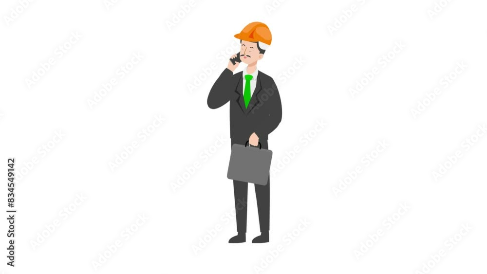 Engineer talking on phone Engineer talking on phone