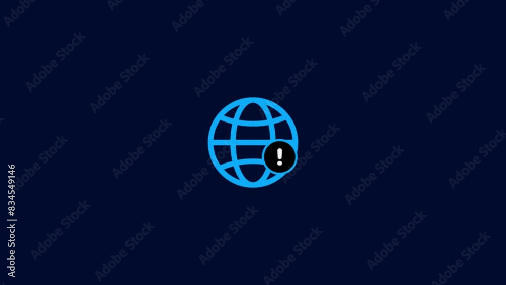 internet globe warning sign icon. Warning, Error Sign Concept. internet globe warning sign icon. Warning, Error Sign Concept.