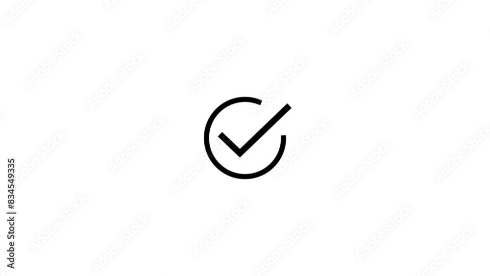 check mark icon. approved tick mark icon animation.