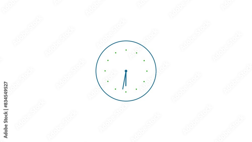 spinning clock animation. time lapse of clock icon.