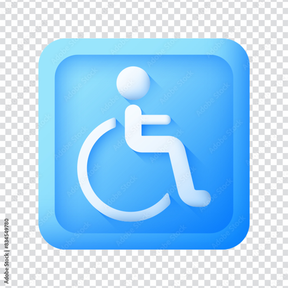 Disabled sign icon vector design in eps 10 Disabled sign icon vector design in eps 10