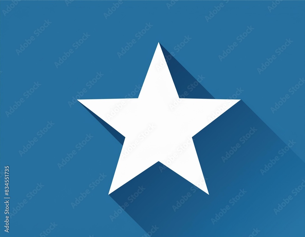 Obraz premium White star on blue background.