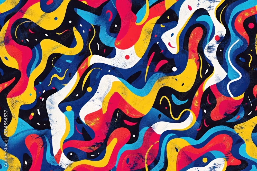 Abstract pattern with fluid shapes and vibrant colors in dynamic composition Abstract pattern with fluid shapes and vibrant colors in dynamic composition