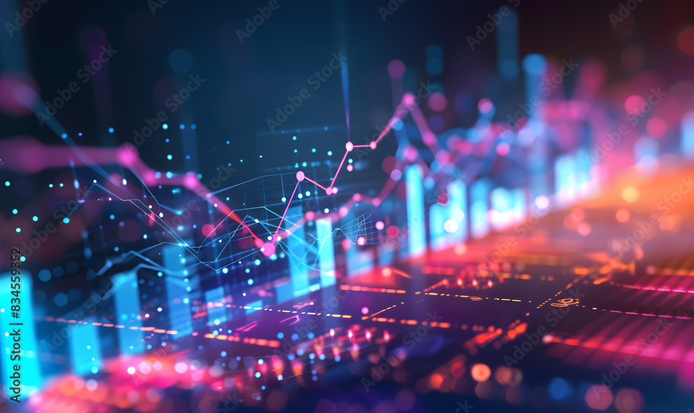 Fototapeta premium Financial investing, stocks, analysis concept