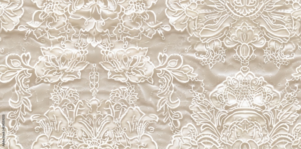 Obraz premium Sophisticated Lace Pattern with Delicate Details and Refined Embellishments