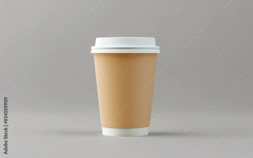 Disposable Coffee Cup on Plain Background Disposable Coffee Cup on Plain Background