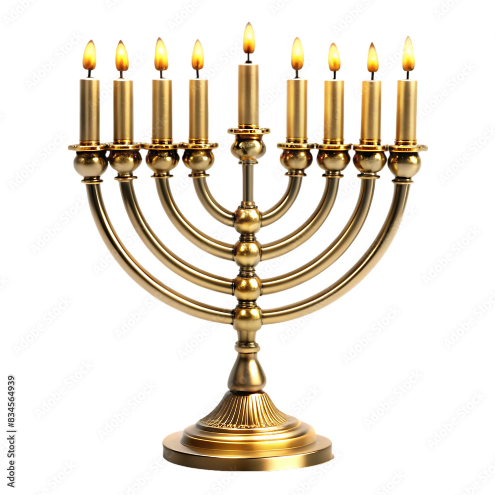 Traditional jewish menorah with candles Traditional jewish menorah with candles