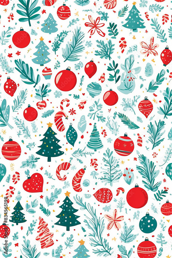 seamless pattern with Christmas trees